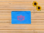Baal Leela Hand Painted Sanjhi Cotton Canvas Pouch Bag - Multipurpose, Reusable, Eco-Friendly (Blue)