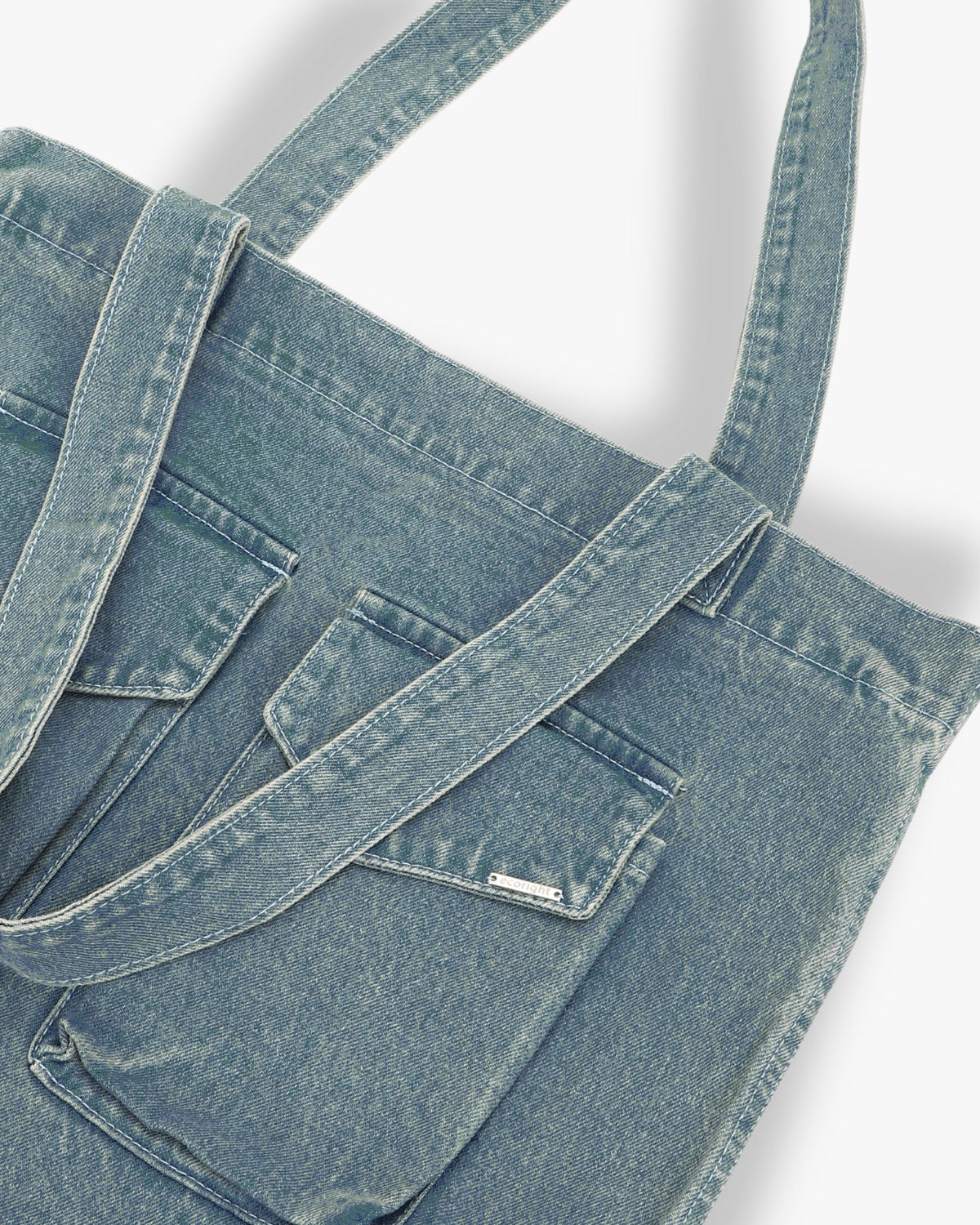 Eco Right Large Denim Tote Bag for Women, Denim Handbags for Women with Zipper, Sustainable Denim Tote for College with Inner & Outer Pockets, Shopping, Office, Travel