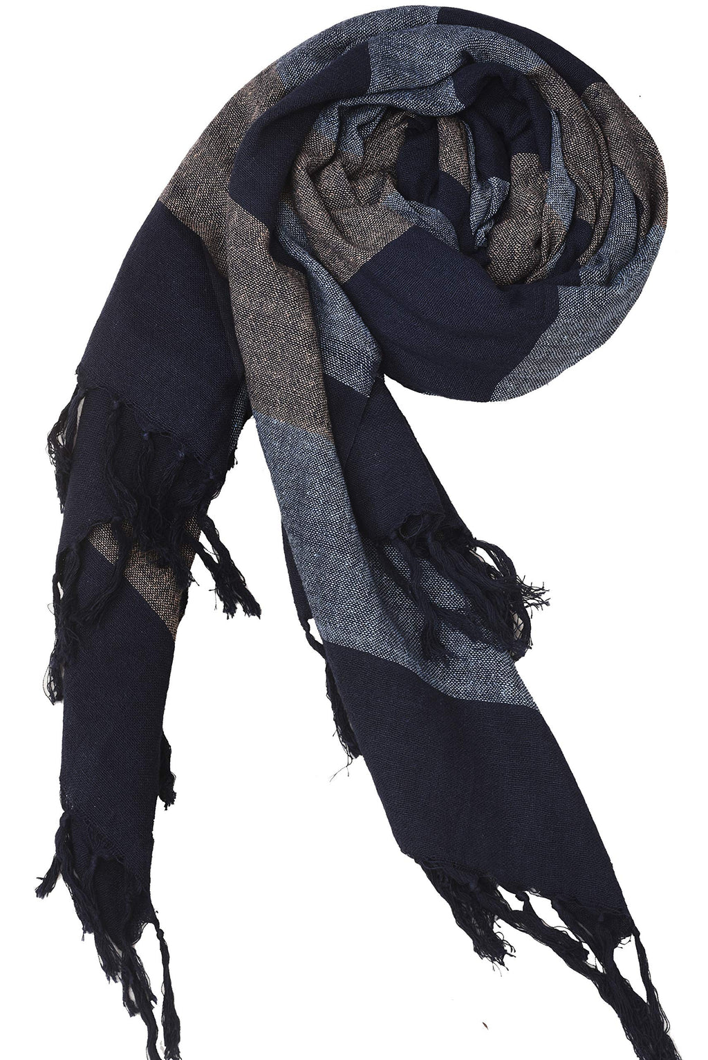 Zaina Men and Women's Checkered Cotton Sober Look Scarf (Multicolour, 80 X 180 cm)