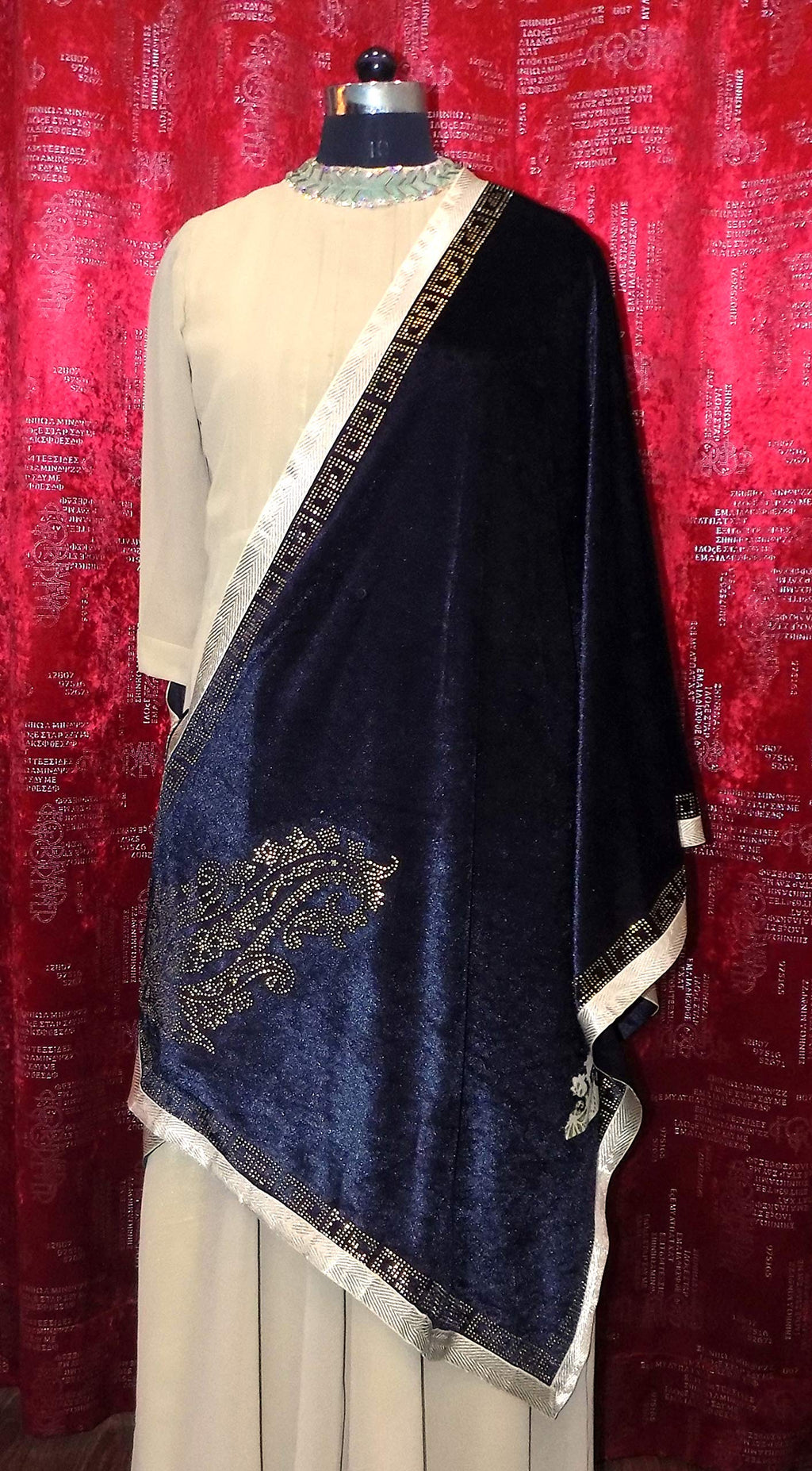 Prime Women's Shaneel Velvet Design Stole