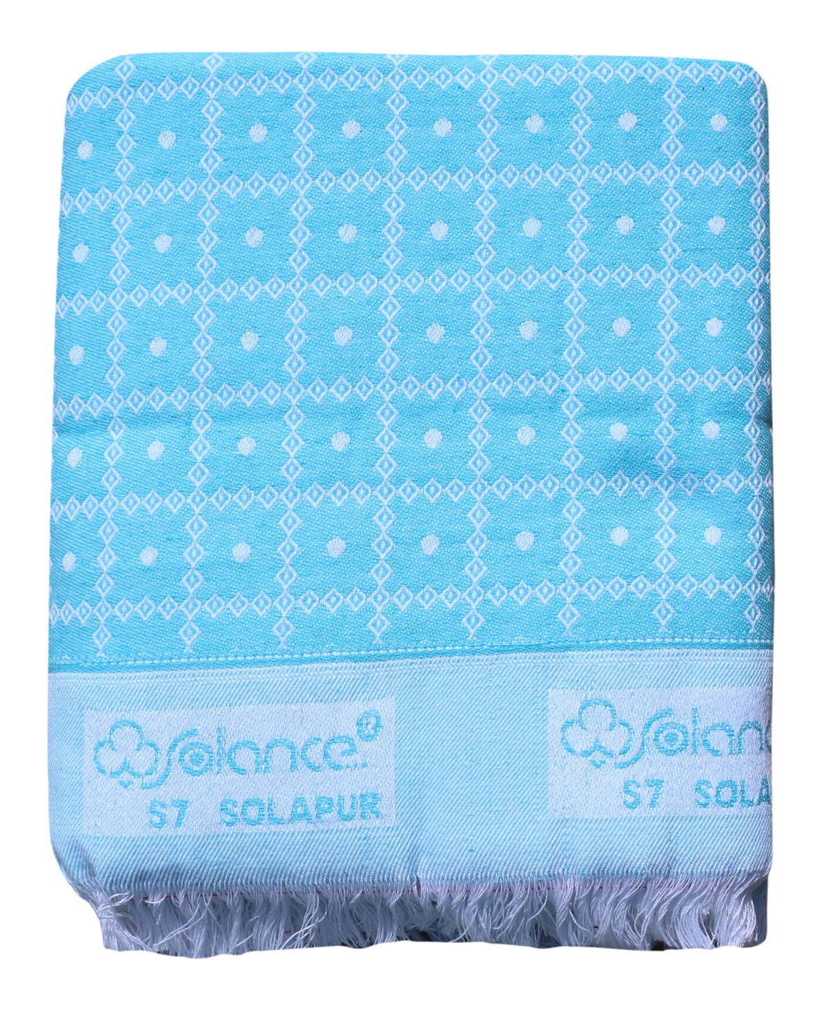 Mandhania Soft Premium Light Weight Solapur Cotton Daily Use Single Bed Blanket/Chaddar (Green) Kafalo