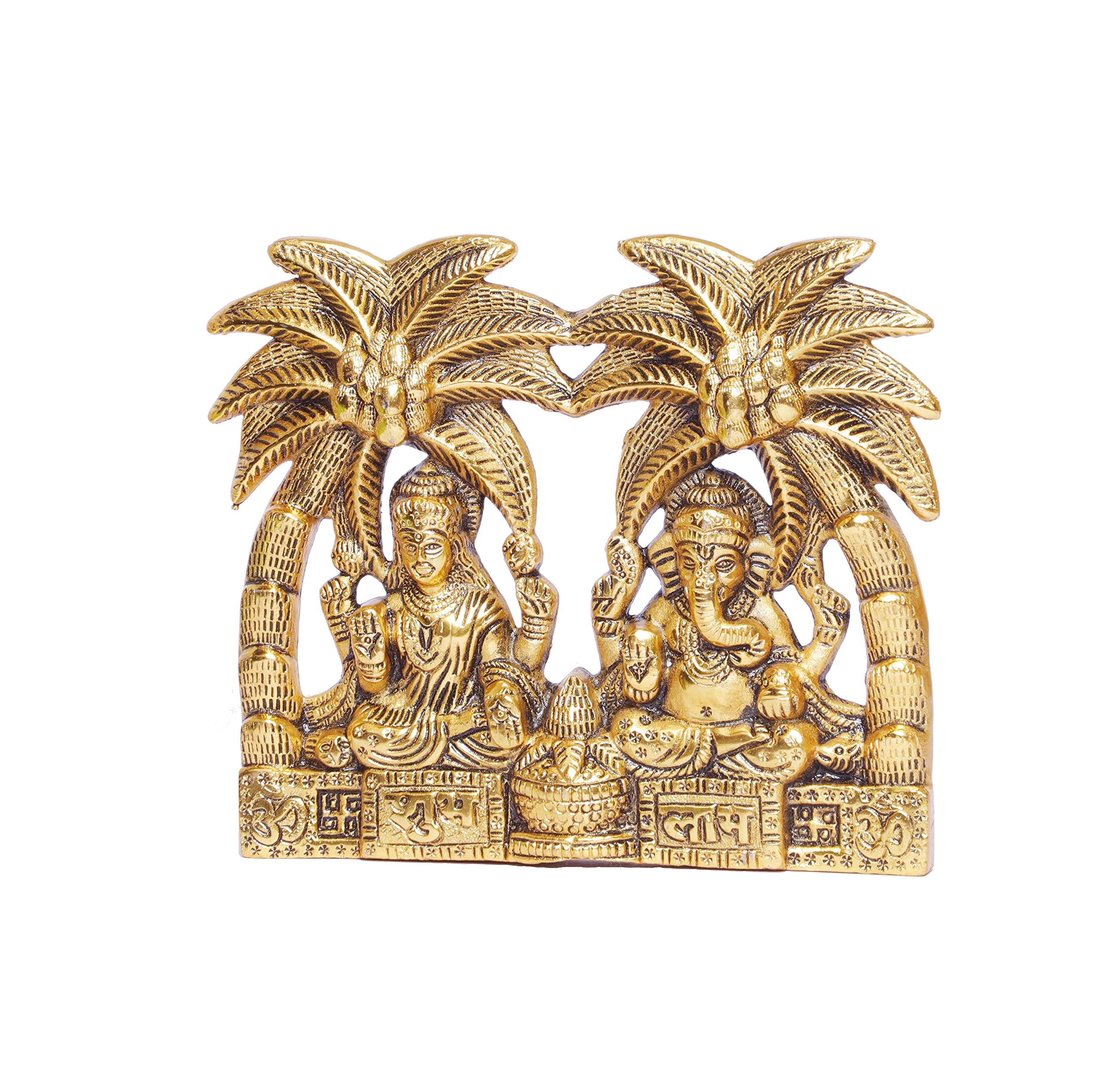 KridayKraft Metal Laxmi Ganesh Statue/Murti for Pooja Room & Home Office Décor,Laxmi Ganesha Idol for Diwali Gift,Religious Idol Showpiece Figurines Decorative & Diwali Poojan...