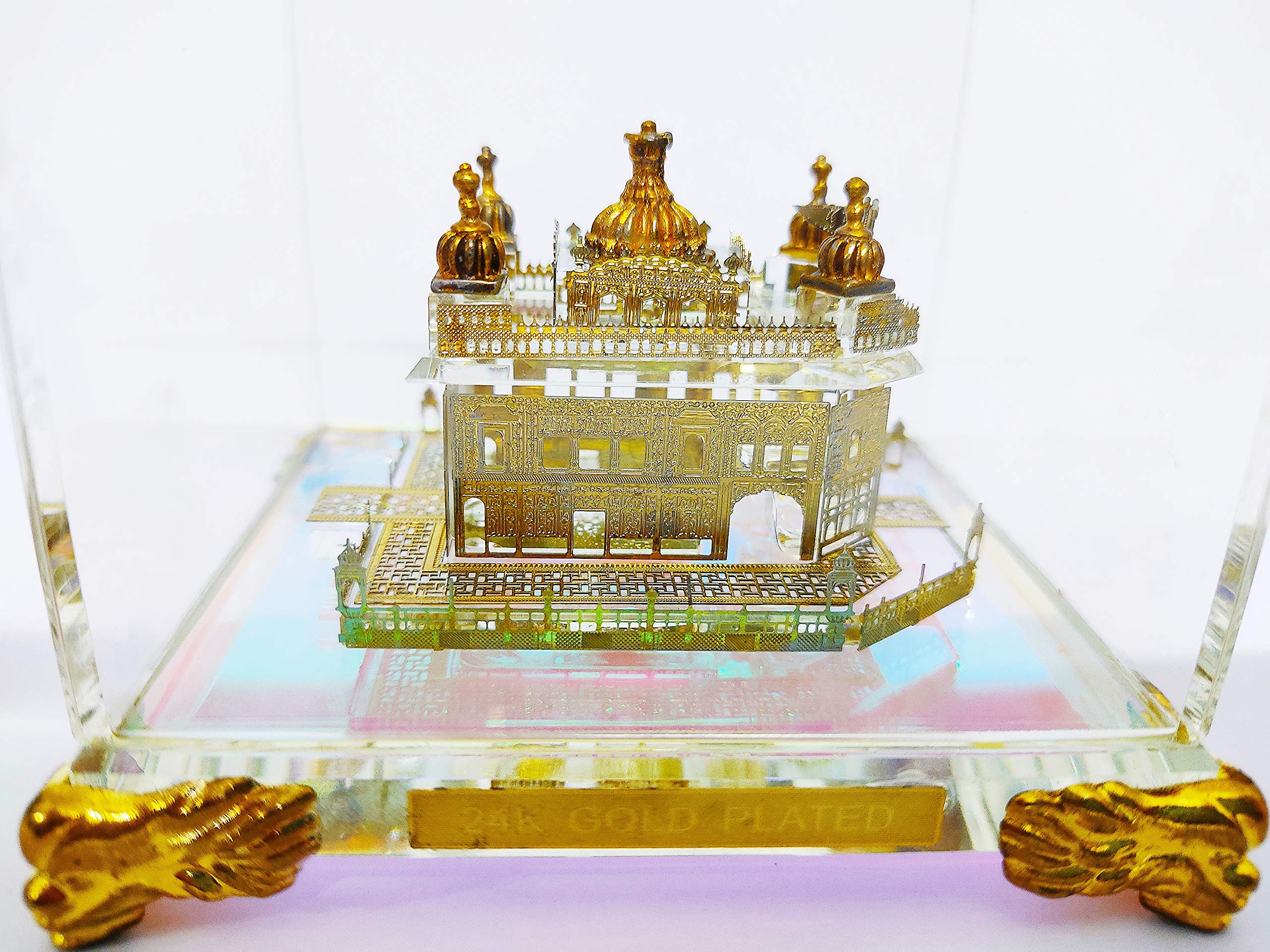 Shape-X Crystal 24K Gold Plated Rectangular Golden Temple (Small)