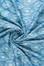 AQVA Printed Cotton Scarf for Women Stylish (Pista Pewter) | Head and Face Cover Scarf for Girls with 100% Cotton | Soft & Lightweight Scarves/Stoles for all Weather (72 x 43 in)