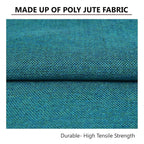 Yellow Weaves Jute Texture Cushion Covers, 12 X 12 Inches, Blue, 1 Piece, 250 TC