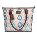 The Clownfish Percy Printed Handicraft Fabric Handbag for Women Office Bag Ladies Shoulder Bag Tote for Women College Girls (Pearl with Patola Design)
