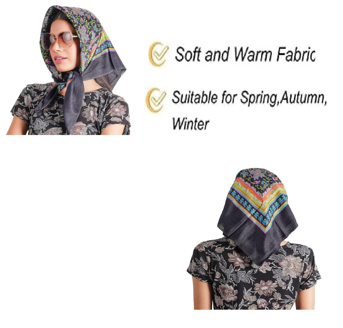 KETKAR Wool Women's Cold Weather Scarf & Wraps_Pack Of 1,Black