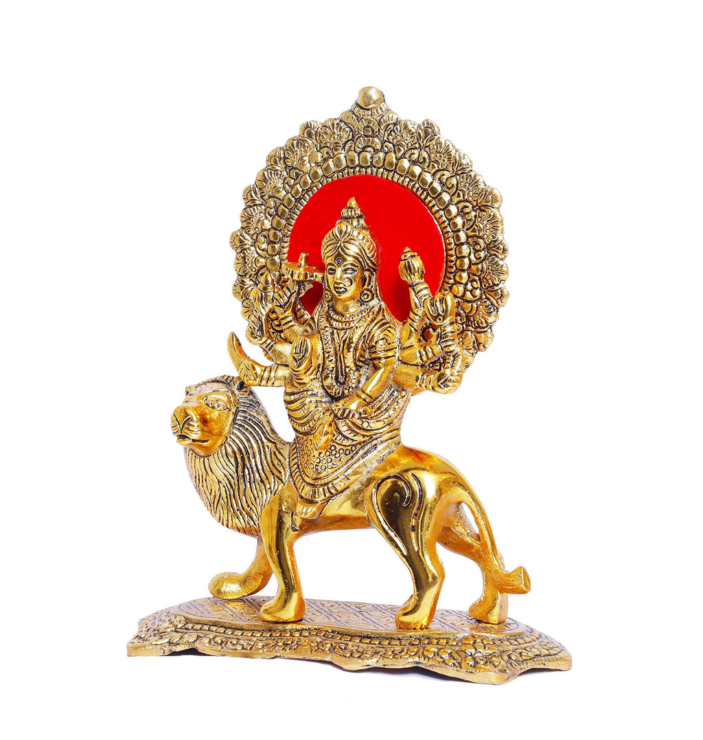 KridayKraft Durga Maa Murti,Shero vali ma Metal Statue for Navratri Pooja,Temple Pooja,Decor Your Home & Office,Religious Idol Gift Article,Showpiece Figurines...
