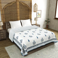 BLOCKS OF INDIA 100% Cotton Dohar King Size Reversible Hand Block Printed Malmal Summer Dohar/Blanket (Color 10) Kafalo