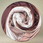 FAHABO Scarf Woman Premium Self-Woven Jersey Scarves | Hijab Scarf | Headscarf | Neck Scarf | Stoles | Wraps (Shades of Brown)