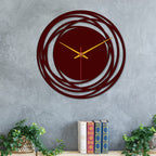 VIBECRAFTS Loops Shape Wooden Wall Clock for Home Decor | Office | Livingroom, Bedroom | Cafes | Gift (WWCVC1Pcs_10012)