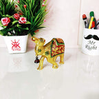 KridayKraft Metal Camel Statue with meenakari Work Handmade Decorative Animal Showpiece for Home,Office