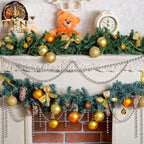 DEN DECORATION Premium PVC Crystal Beads Sequin Chain Garland String (5 Feet) (Silver Balls, Pack of 5)