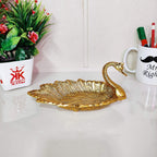 KridayKraft Decorative Golden Metal Duck Bowl – Elegant Duck-Shaped Dry Fruit Serving Tray for Table Display, Festive Centerpiece & Stylish Home Décor Accent