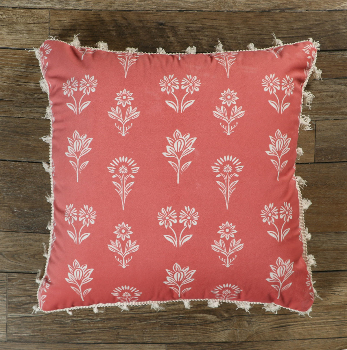 ishro home Premium Cushion Cover 16 inch x 16 inch | Set of 1 – Soft European Standard Fabric, Frill Design, Machine Washable | (1, Tulip Rust, 16x16 Inch)