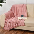SASHAA WORLD Soft Chenille Throw Blanket | Throw for Living Room, Sofa, Bed, Chair, Picnic & Used for Gift | Rose Pink, 130 x 180 cm Kafalo