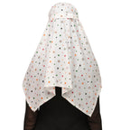 7 season's Girls Cotton Scarf Cum Mask Universal Size Usable For Vehicle Driver For Sunlight Uv Protection White Printed Design (Star-S), Female