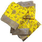 Lakshmi Maa Collection's Rumala Sahib Double Set Best Yellow Designer (4 PEC.)