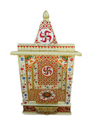 Primium Wooden Meenakari Temple/Home Mandir (14 inch)
