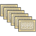 Encasa XO Dining Table Placemats, Block Printed Cotton, Hand Print Yellow Kafalo