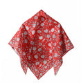 Ravaiyaa - Attitude is everything Sanganer Hand Block Printed Scarves Pure Cotton Scarf Square Hijab Dupatta 40 X 40 Inch (Red Floral)