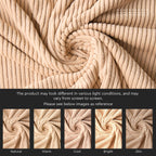 Encasa XO Corduroy Cushion Covers, No Inserts, Set of 2, Cream