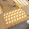 Encasa XO Dining Table Placemats, Ribbed Cotton, Heat Resistant Yellow Kafalo