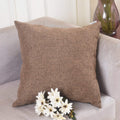 Khooti Jute Cushion Cover | 14x14 | Brown | Set of 1 | Throw Pillow Cover for Couches, Chairs, Sofas, Beds, Coffee Tables, Living Rooms, Bedrooms, Modern Boho Design