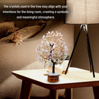 Certified Rose Quartz Crystal Tree for Good Luck - Healing Crystals Money Tree for Wealth, Positive Energy at Home Office - Decorative Spiritual Gifts for Vastu, House Warming