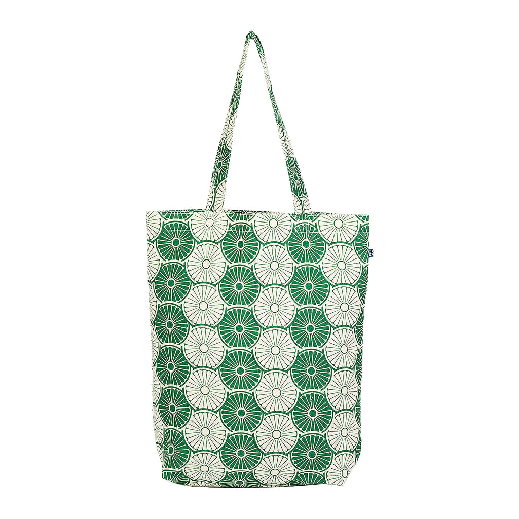 AQVA Printed Pack of 3 Cotton Tote Bag for Women | Trendy Stylish Multipurpose Handbags for Daily Use | Shoulder Bag for Shopping, Beach, Travel and Grocery | Set 2