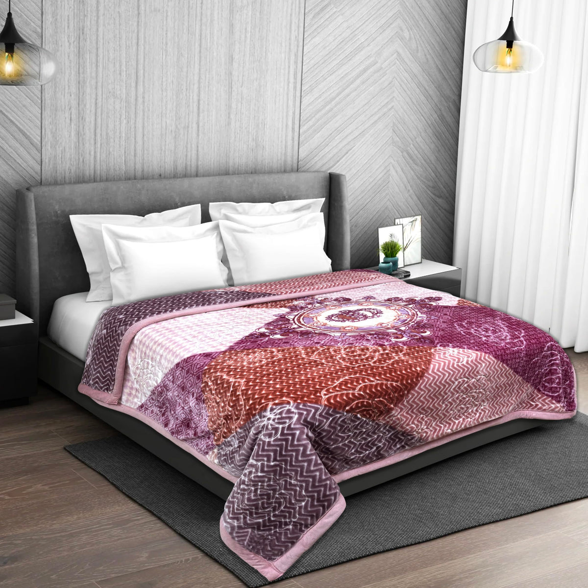 Signature Super Soft Double Layered Blanket for Extreme Winters(1200 GSM) (Double Bed, Work from Home-Cozy Edition) Kafalo