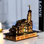 CraftVatika Ram Mandir Ayodhya Model 3D | Ayodhya Ram Mandir Model in 3D Wooden (4 Inch Height)