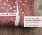 RD TREND® Velvet Rectangular 12x18 Inches Cushion Covers Set of 2 | Throw Pillow Covers for Sofa, Bed & Living Room | Perfect for Home Décor Dusty Rose