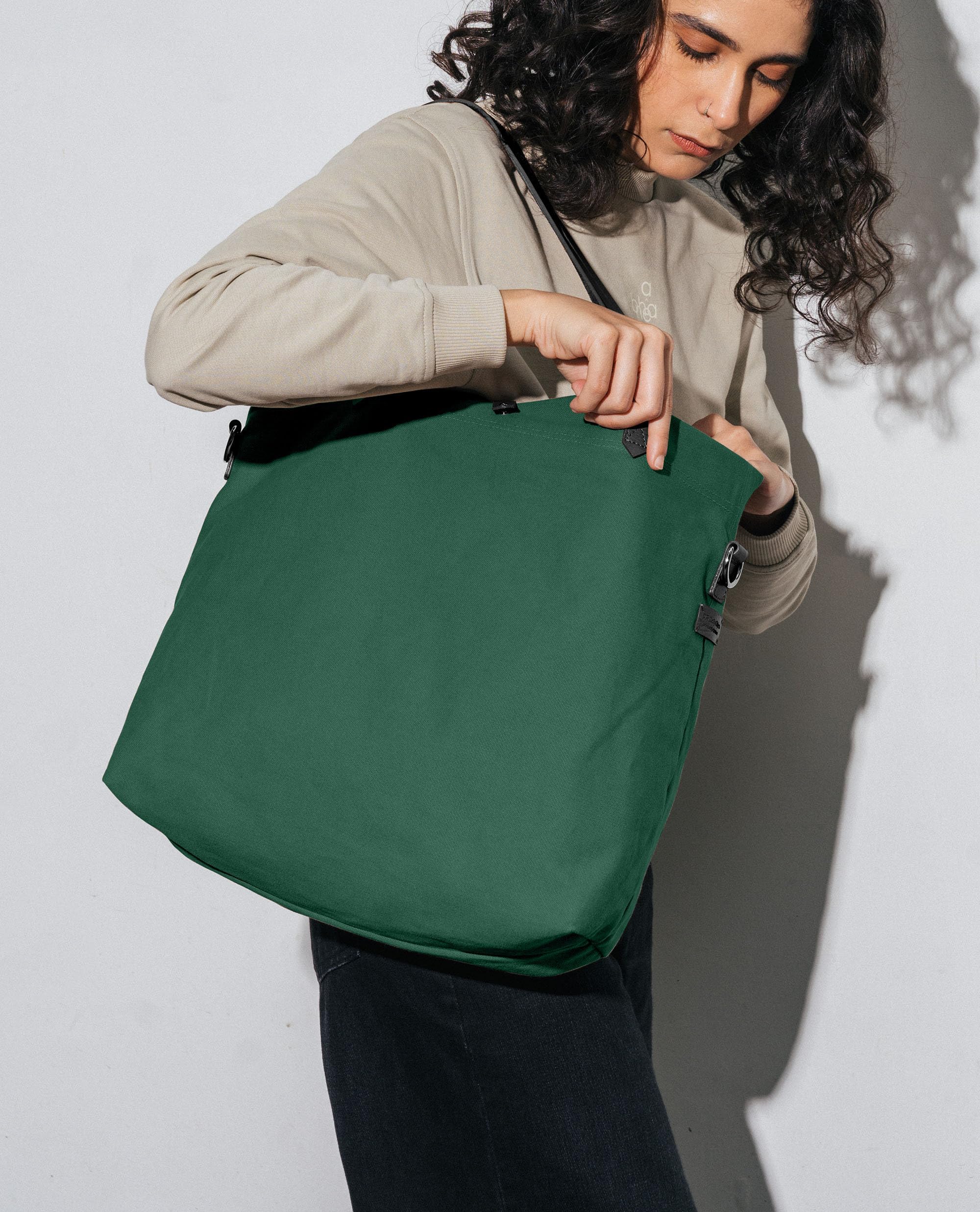 DailyObjects Latest Stylish Buoy Tote Bag for Girls & Women | Sturdy Cotton Canvas Material | Double Shoulder Straps | Ladies Handbag Purse For Daily & Office Use | Zip Pockets | Handcrafted