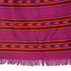 BRAVEZI Women's Woolen Kullu Design Border Shawls (Purple)
