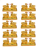 KridayKraft Swan Duck Shap Haldi KumKum Holder,Chandan Roli Box,Love Birds Couple Duck Pair Chopda,Kumkum Dani,Chawal,Akshat use for Pooja,Animal Showpiece & Return Gift Article (Pack of 10 pcs)...