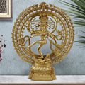 ARTVARKO Brass Natraja Big Statue Idol of Lord Shiva Ji Dancing Om Natraj Murti for Temple Mandir Home Décor 20 Inches