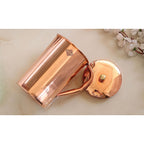 Indian Art Villa Plain Shine Design Copper Jug Pitcher with Brass Knob, Storage & Serving Water, Yoga Ayurveda Healing, Volume- 2000 ML