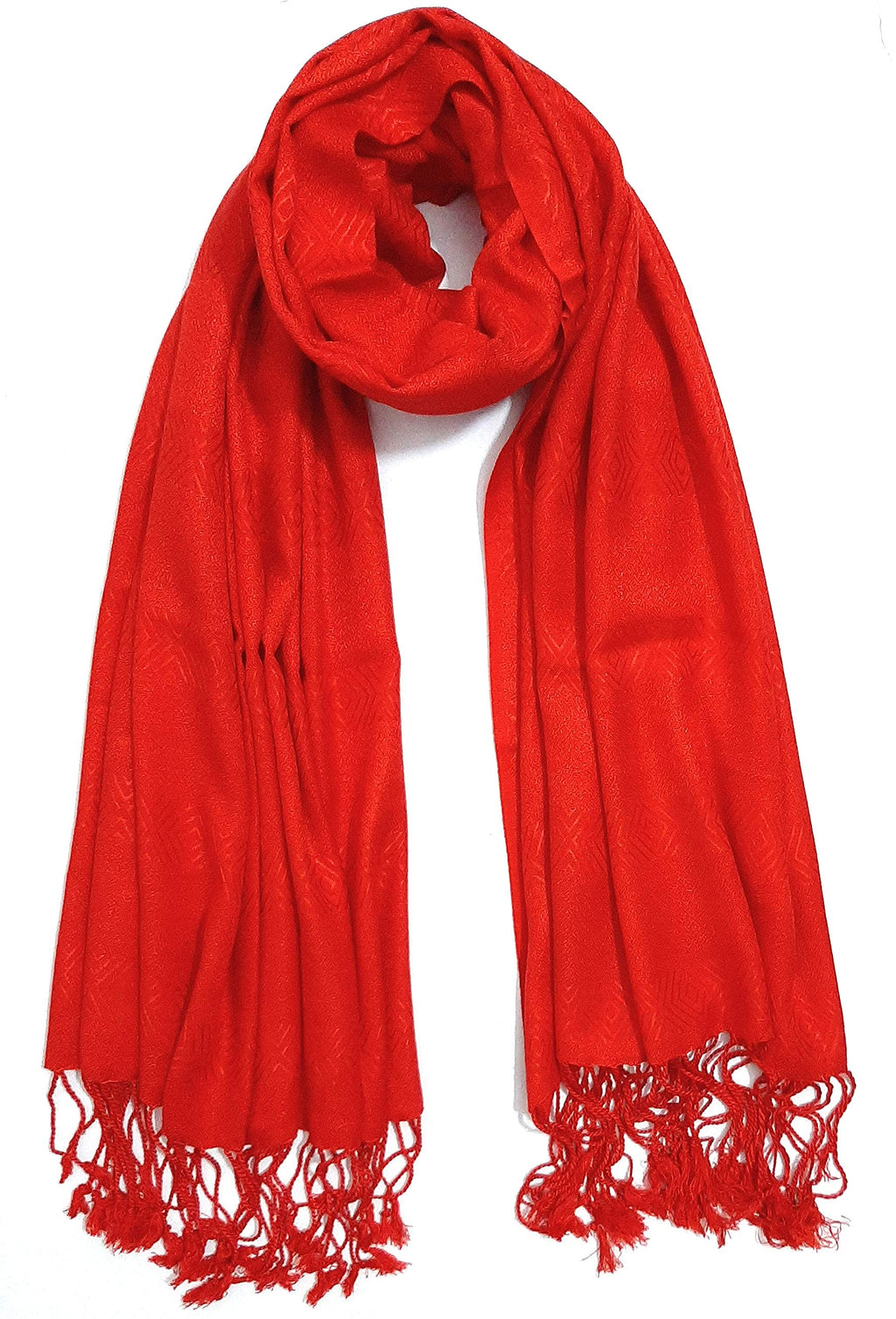 Chandwasia Viscose Scarf Stole & Shawl | Soft Lightweight Fabric | Stylish Scarves for Girls, Ladies, Women & Men | Suitable for Summer and Winter Wear - 28x72 Inches, Red