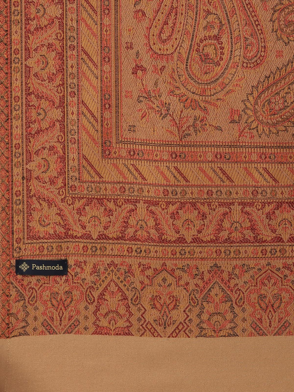 Pashmoda Women Noor Kashmiri Royal Paisley Design Jamawar Shawl (Size: 101 X 203 Cms)