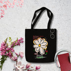 snapiq Cotton Canvas Tote Bag for Women and Girls 350 GSM Thick Fabric with Zipper | Black
