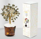 Pyrite Stone Crystal Tree with Original Raw Pyrite