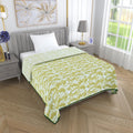 Mafatlal Sparsh Single Bed Cotton Dohar, 150 GSM Pure Cotton Malmal, Reversible AC Blanket Single, Soft Breathable Lightweight Cotton Blanket, 58 x 88 Inch, Laurel Green Kafalo