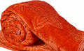 Goyal's Super Soft Mink Double Bed Blanket 500 TC, 87 X 85 Size - Rust Kafalo