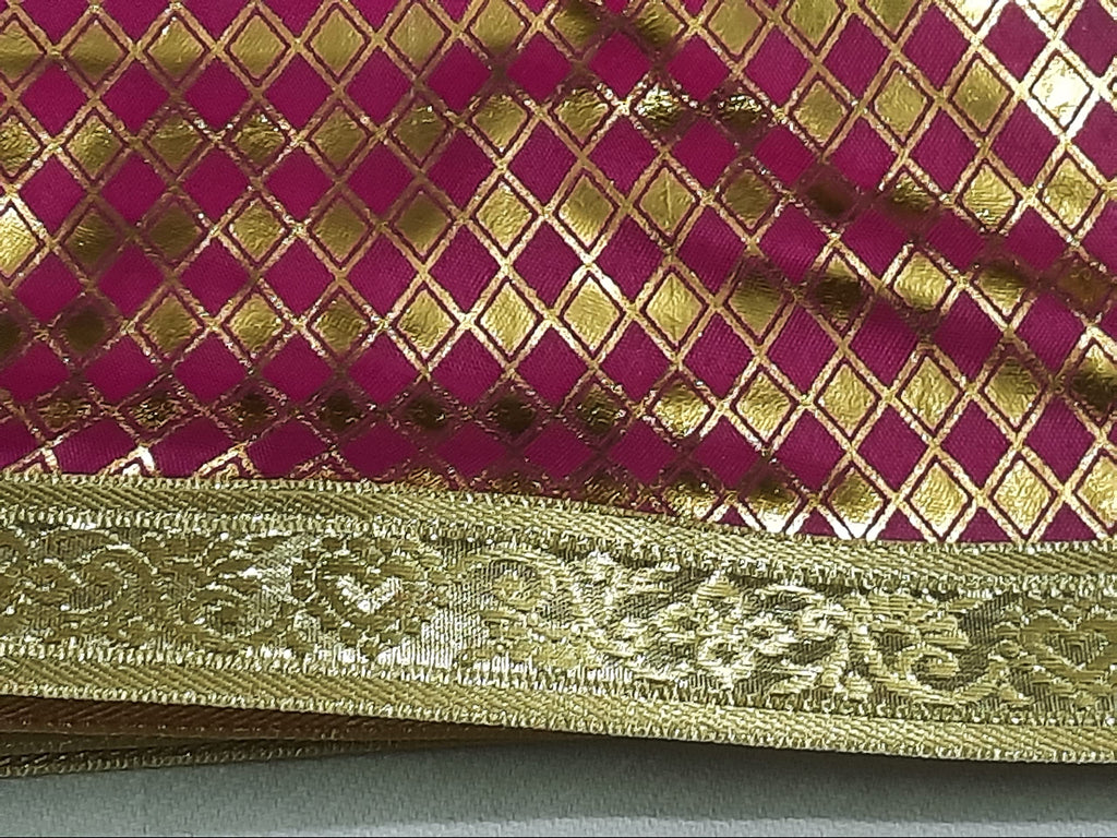 Lakshmi Maa Collection's Rumala Sahib Double Set Magenta with gota (4 PEC.)