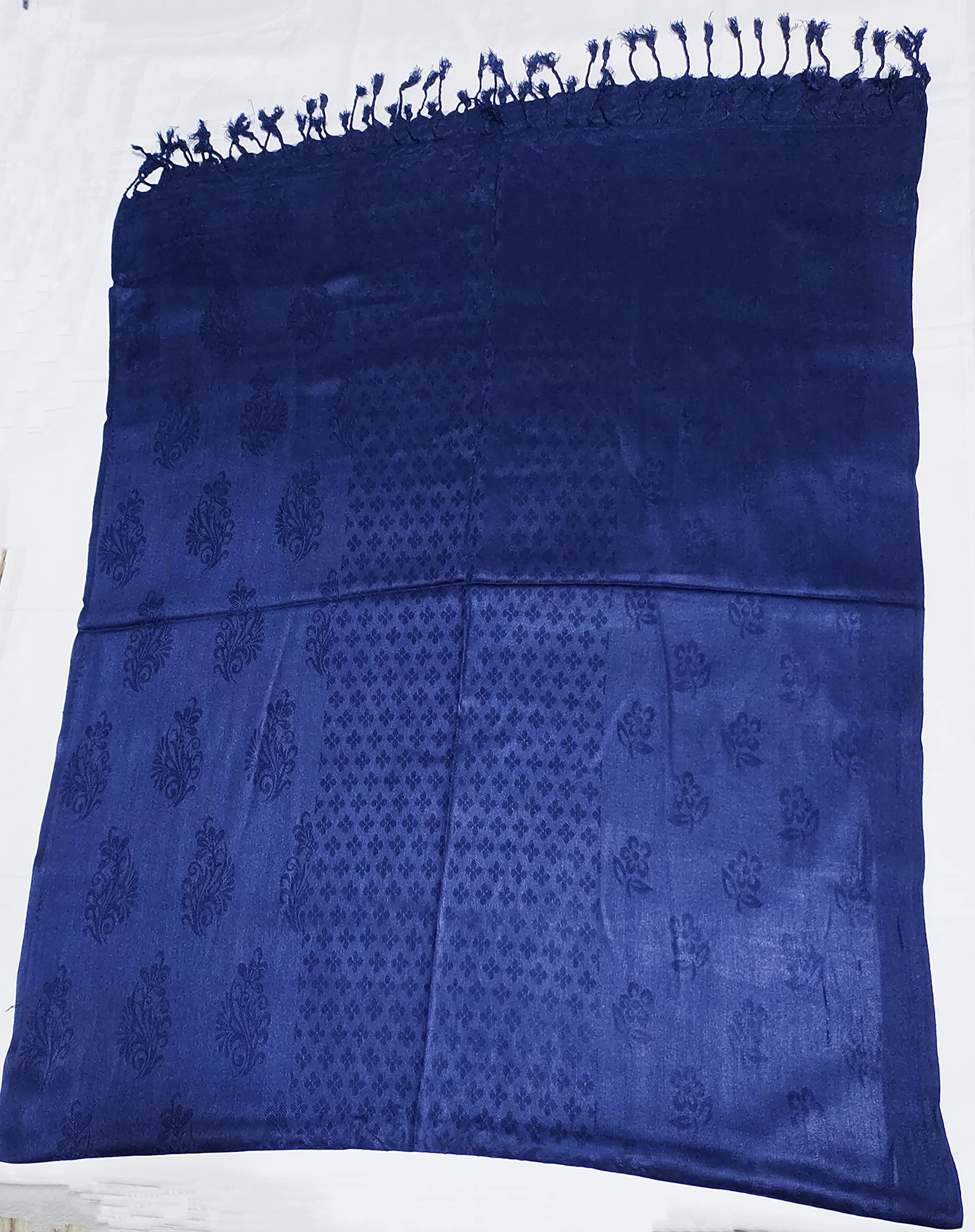 Saba Fashion Women Viscose Jaqurd Scarf/Shawl/Dupatta/Hijab/Wrap/Scarves/Stoles (NAVY BLUE)