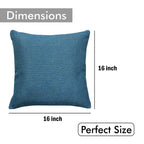 Yellow Weaves Jute Texture Cushion Covers, 16 X 16 Inches, Multicolour, Set of 5,-250 TC