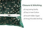 RD TREND® Premium Velvet Cushion Covers Set of 2 | Soft Decorative Throw Pillowcases for Sofa, Bed & Living Room | Cushion Cover 16 inch x 16 inch (40x40 cm) Dark Green