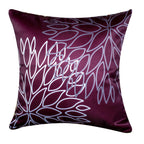 Vendola Decorative Satin Sofa Cushion Covers Set of 5, 20 inch x 20 inch, Sofa Cushion Pillow Cover, Maroon and Grey, Zipper Closure (Mohagany, 20X20 Inches)