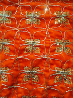 Lakshmi Maa Collection Velvet Rumala Double Set Orange with Heavy gota & Designer Set of 4 PEC